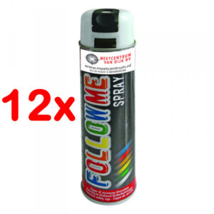 Markeerverf spuitbus kleur fluor wit DOOS 12 Stuks  €6,95 p/st