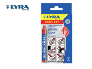 Lyra 797 vetkrijt, kleur rood, 11 mm, verpakking per 12 stuks