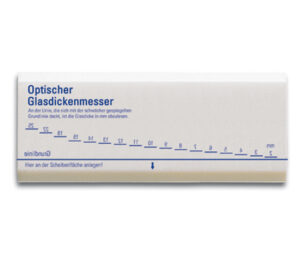 Optische glasdiktemeter en spouwdiktemeter