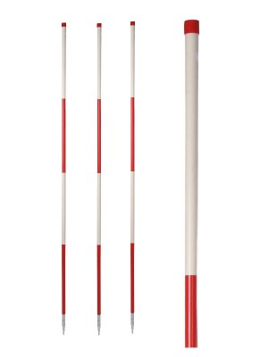 Houten jalon 2m metalen punt doos 12 stuks.